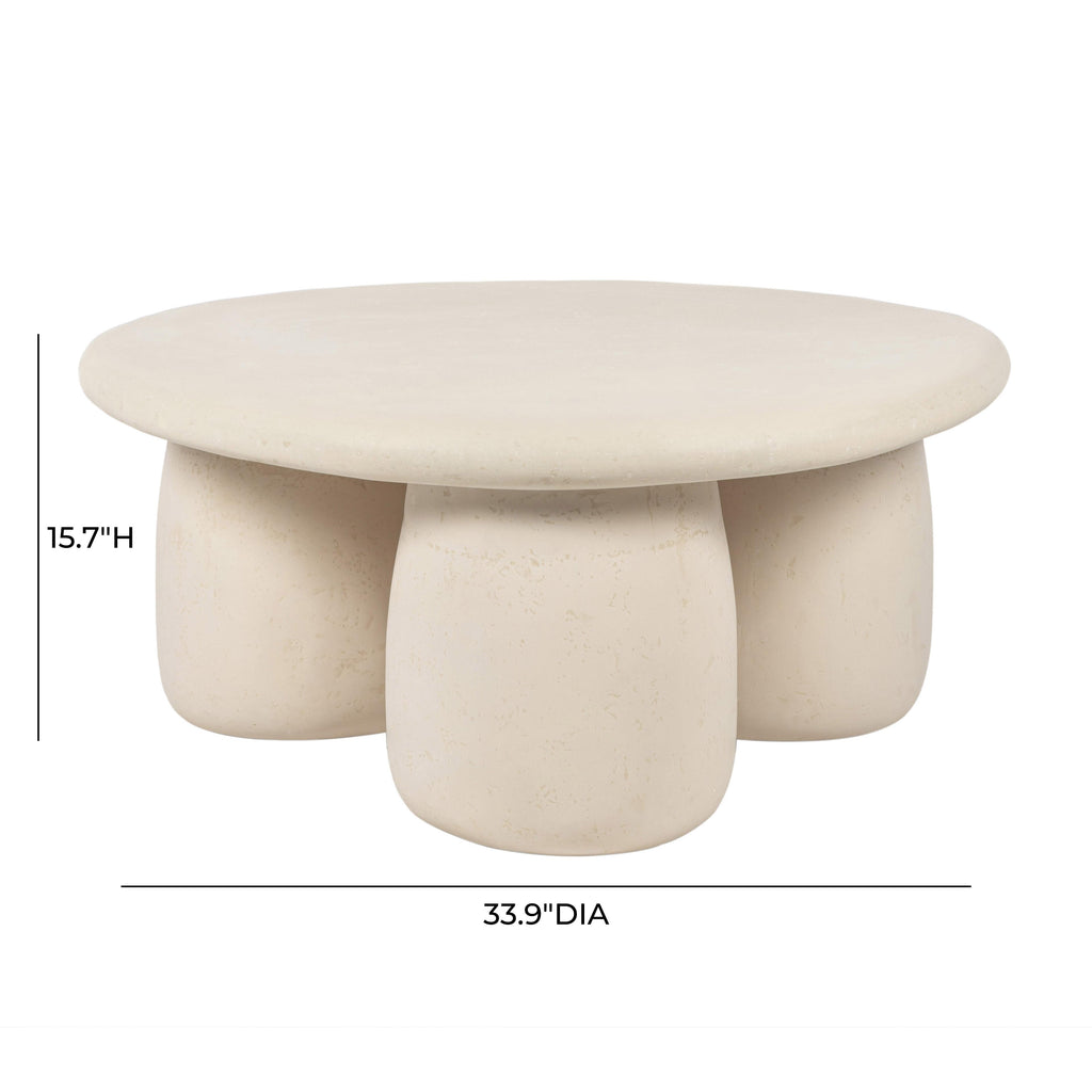 Rahul 34 Cream Round Coffee Table