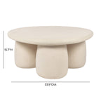 Rahul 34 Cream Round Coffee Table