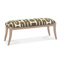 Arielle 48 Olive & White Embroidered Bench