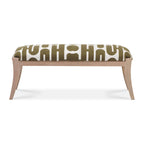 Arielle 48 Olive & White Embroidered Bench