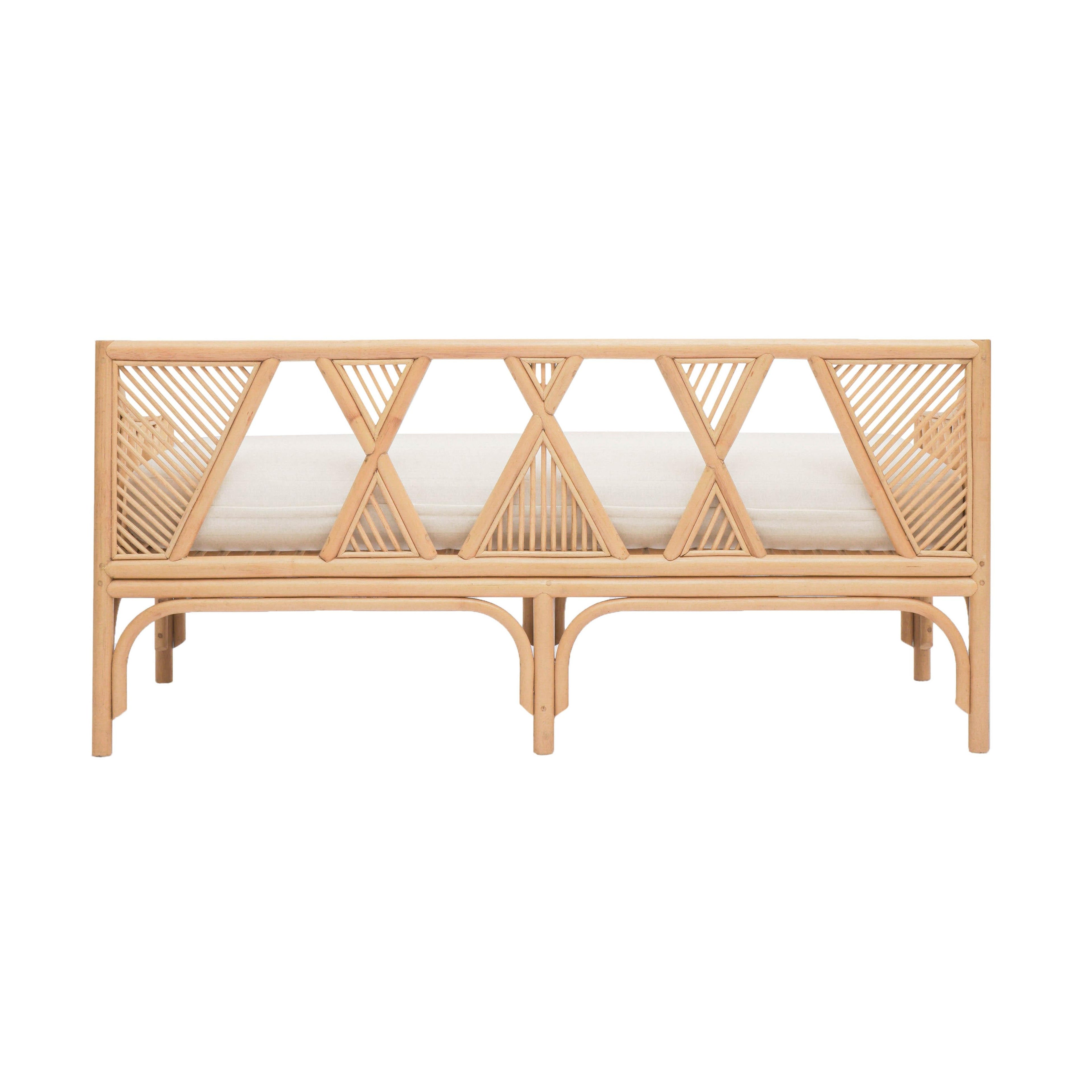 Jayla 54 Natural Rattan Bench