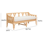 Jayla 54 Natural Rattan Bench