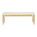 Amara Cream Linen Bench