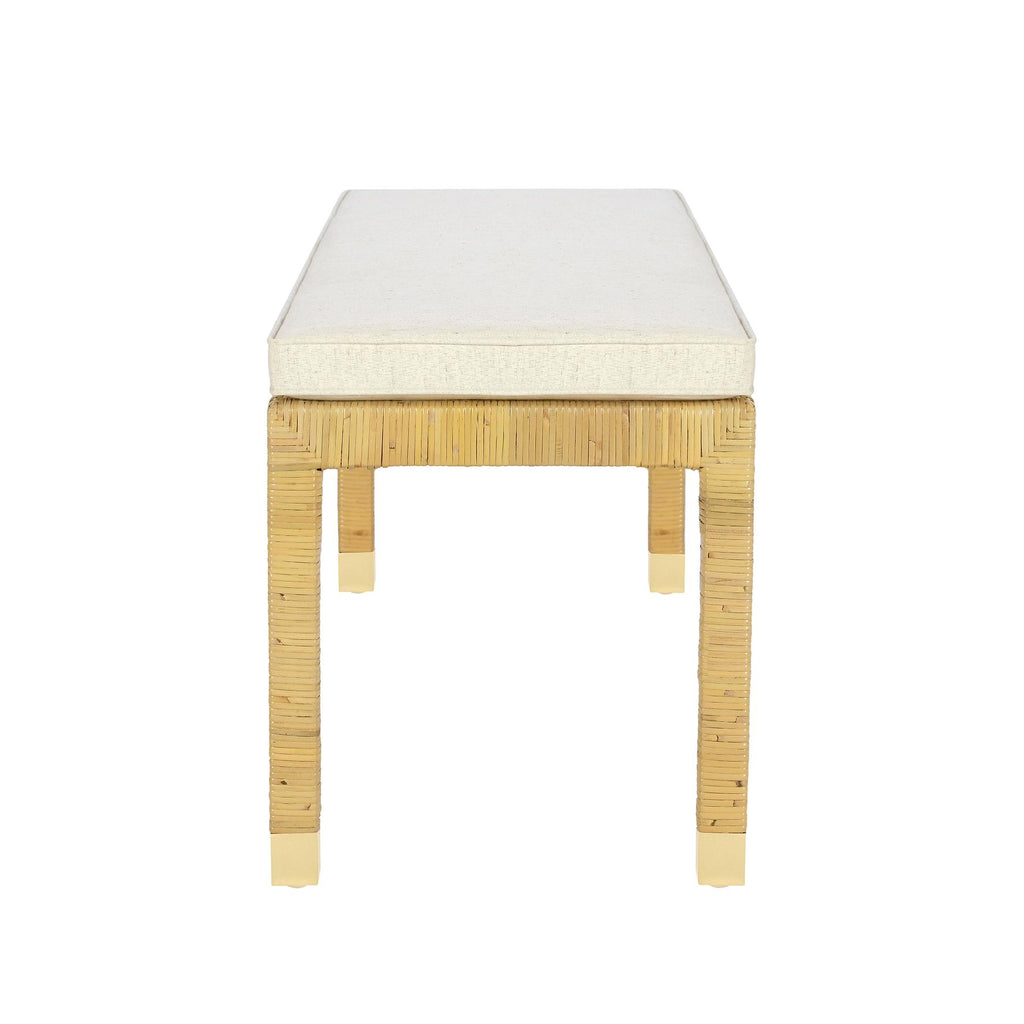 Amara Cream Linen Bench