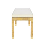 Amara Cream Linen Bench