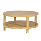 Amara 33 Natural Rattan Round Coffee Table