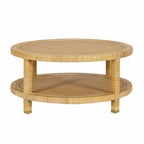 Amara 33 Natural Rattan Round Coffee Table