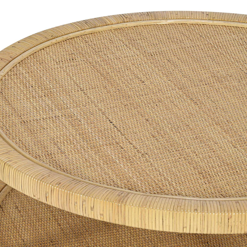 Amara 33 Natural Rattan Round Coffee Table