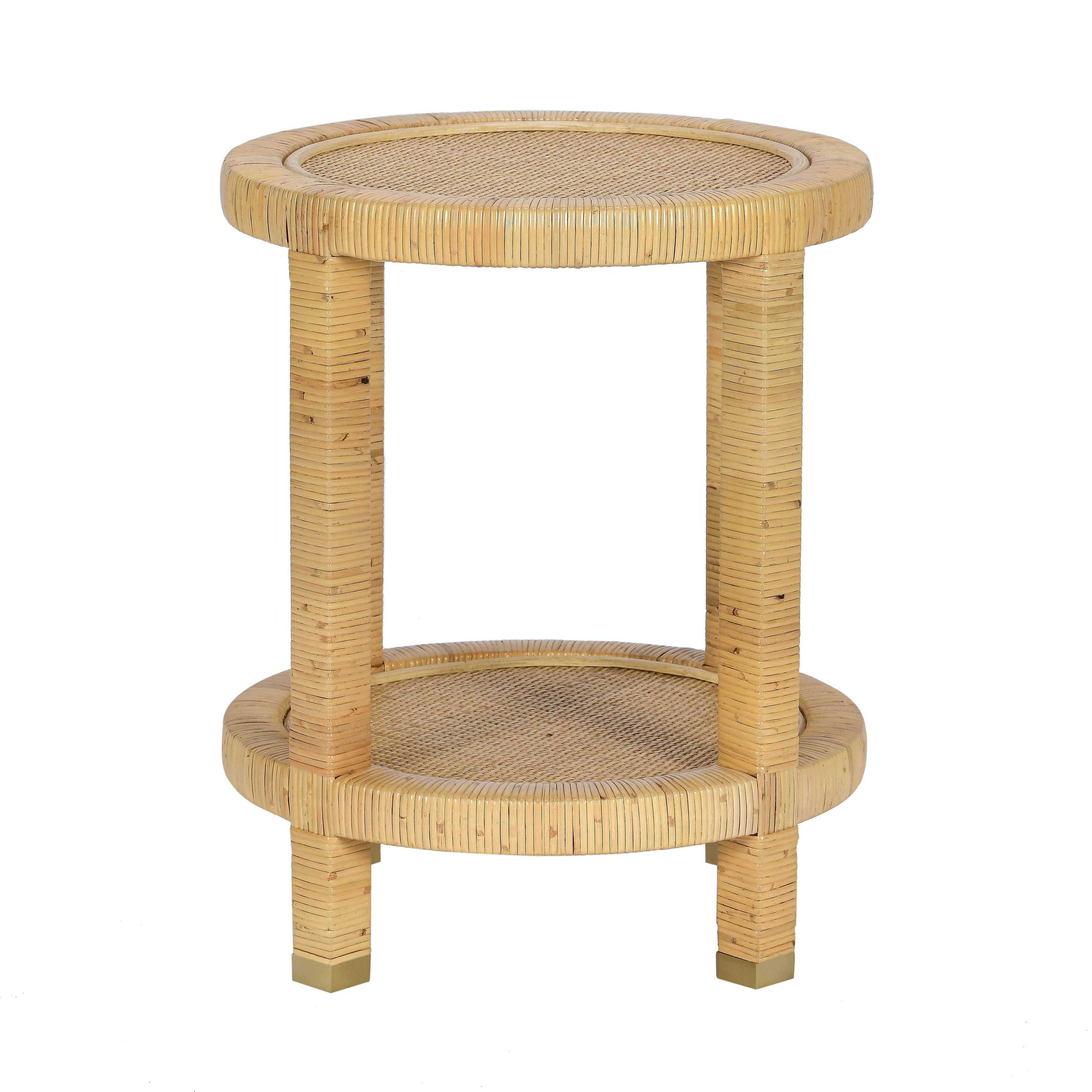 Amara Natural Rattan Side Table