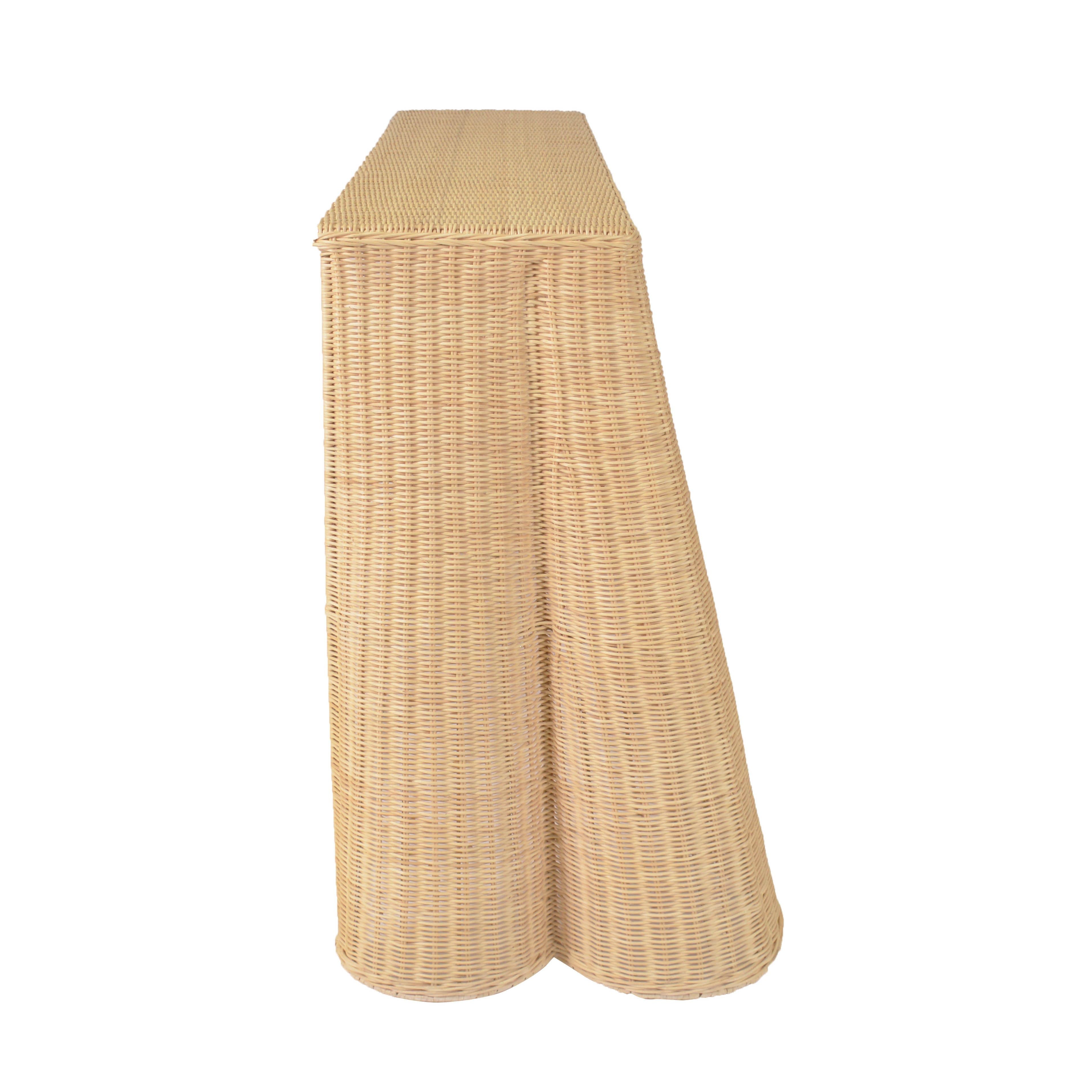 Egan 55 Natural Rattan Console Table