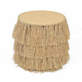 Luau Natural Rattan Round End Table