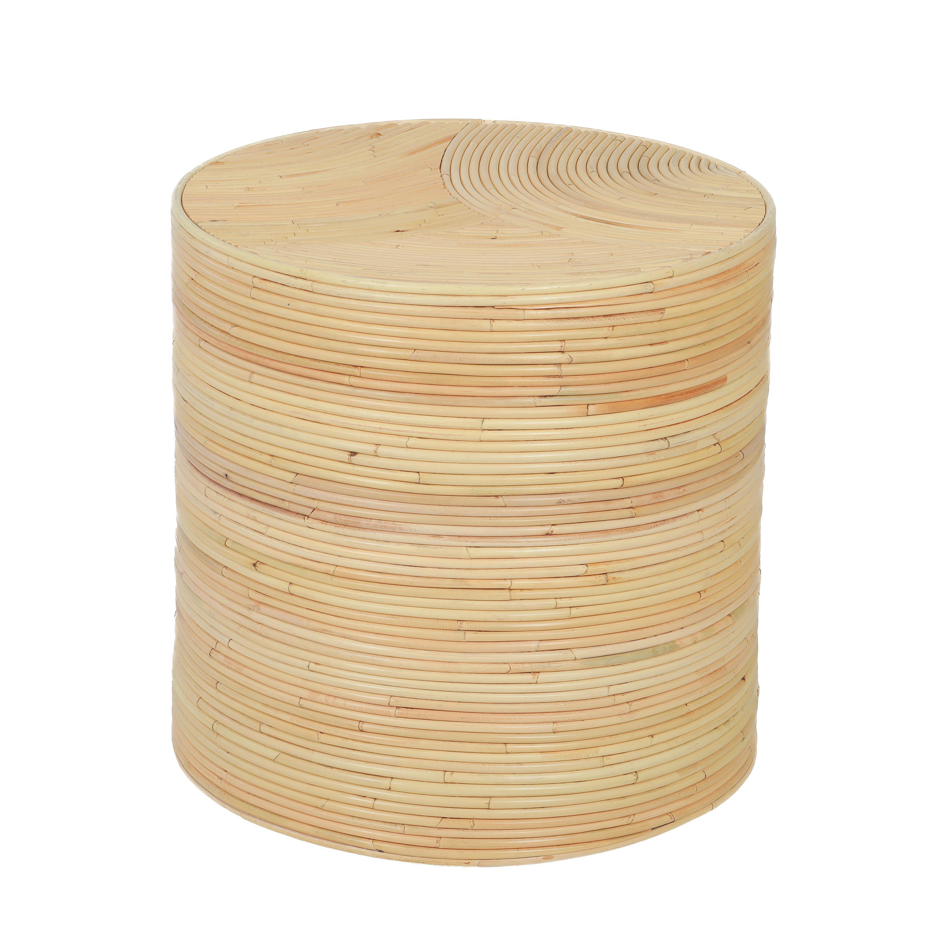 Matea Natural Rattan Arch Side Table