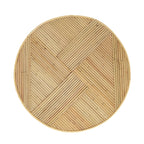 Matea Natural Rattan Cross Side Table