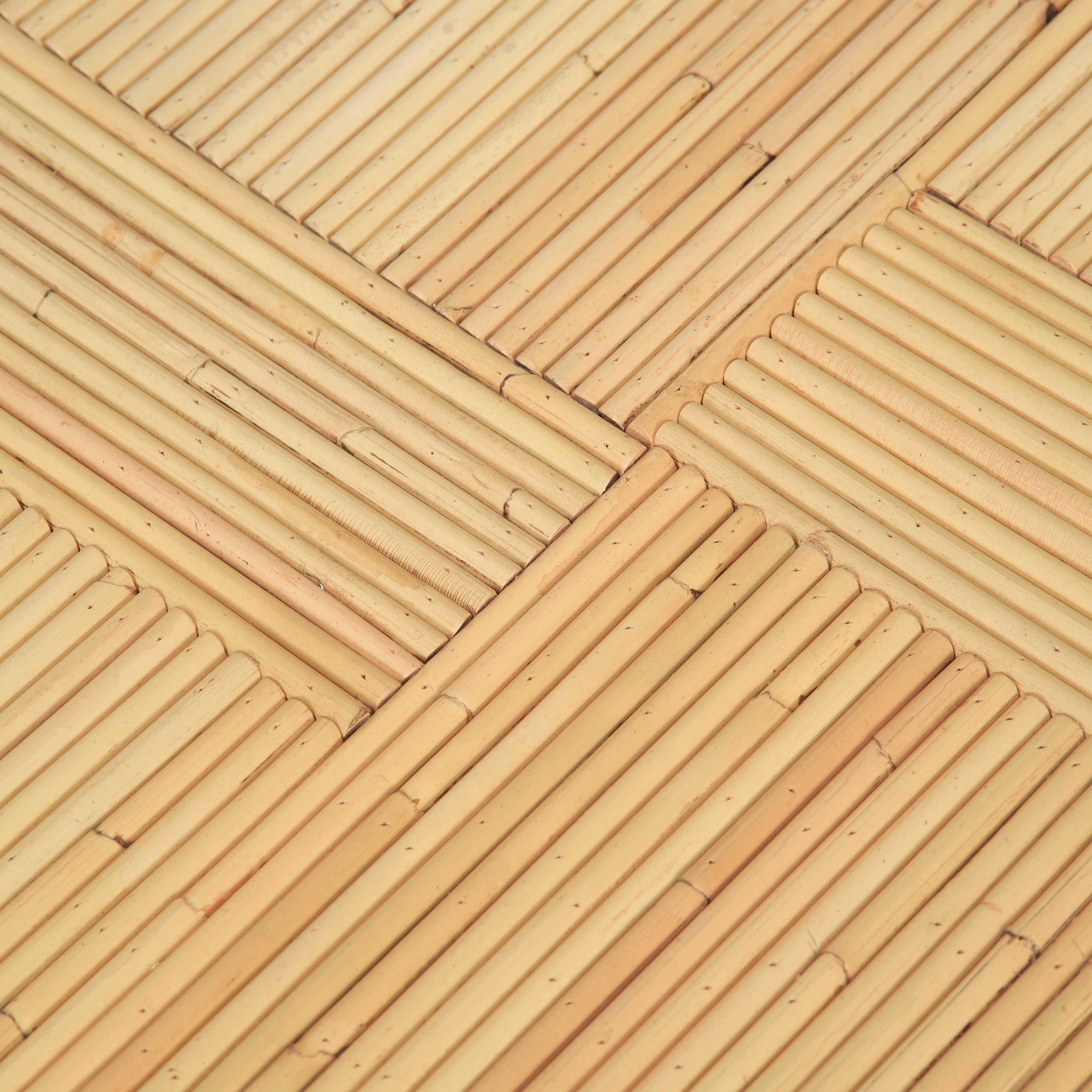 Matea Natural Rattan Cross Side Table