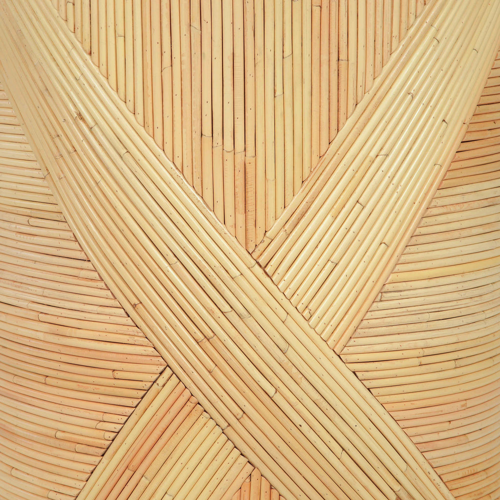 Matea Natural Rattan Cross Side Table
