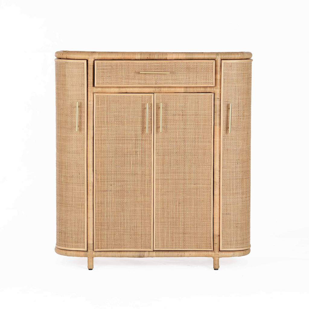 Tarot Natural Rattan Bar Cabinet