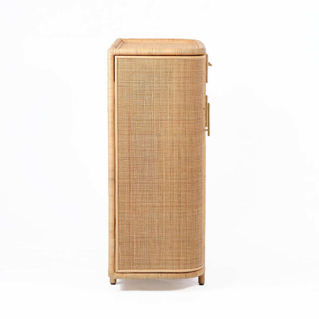 Tarot Natural Rattan Bar Cabinet