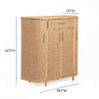 Tarot Natural Rattan Bar Cabinet