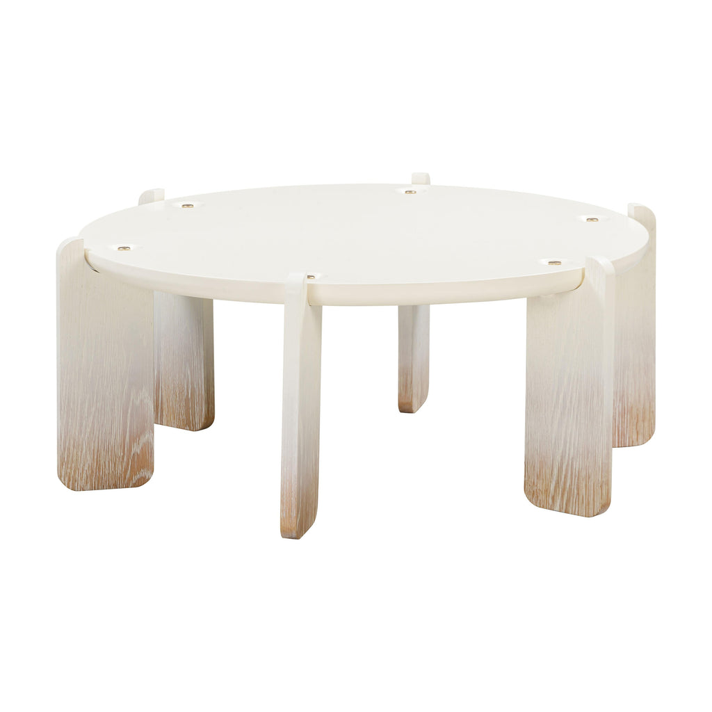 Gloria 35 Cream Oak Round Coffee Table