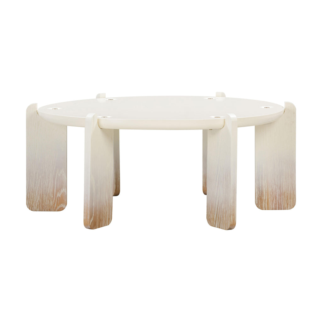 Gloria 35 Cream Oak Round Coffee Table