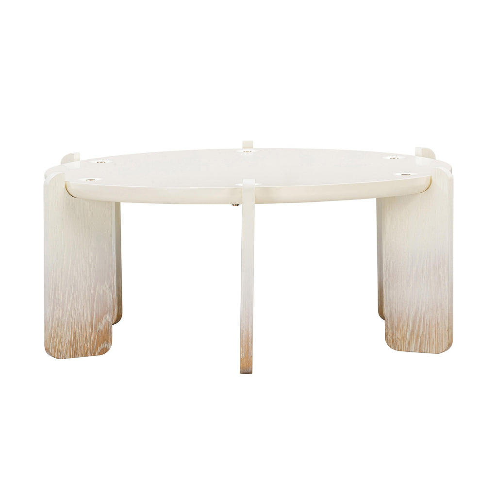 Gloria 35 Cream Oak Round Coffee Table