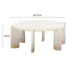 Gloria 35 Cream Oak Round Coffee Table