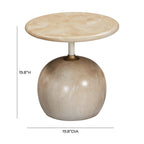 Mire Rose Faux Marble Side Table