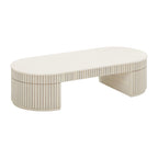 Bella 48 Cream Oval Coffee Table