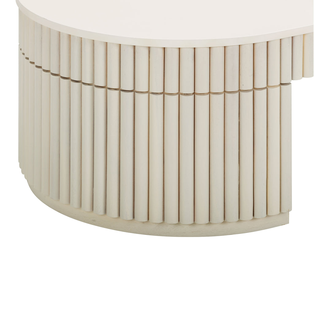 Bella 48 Cream Oval Coffee Table