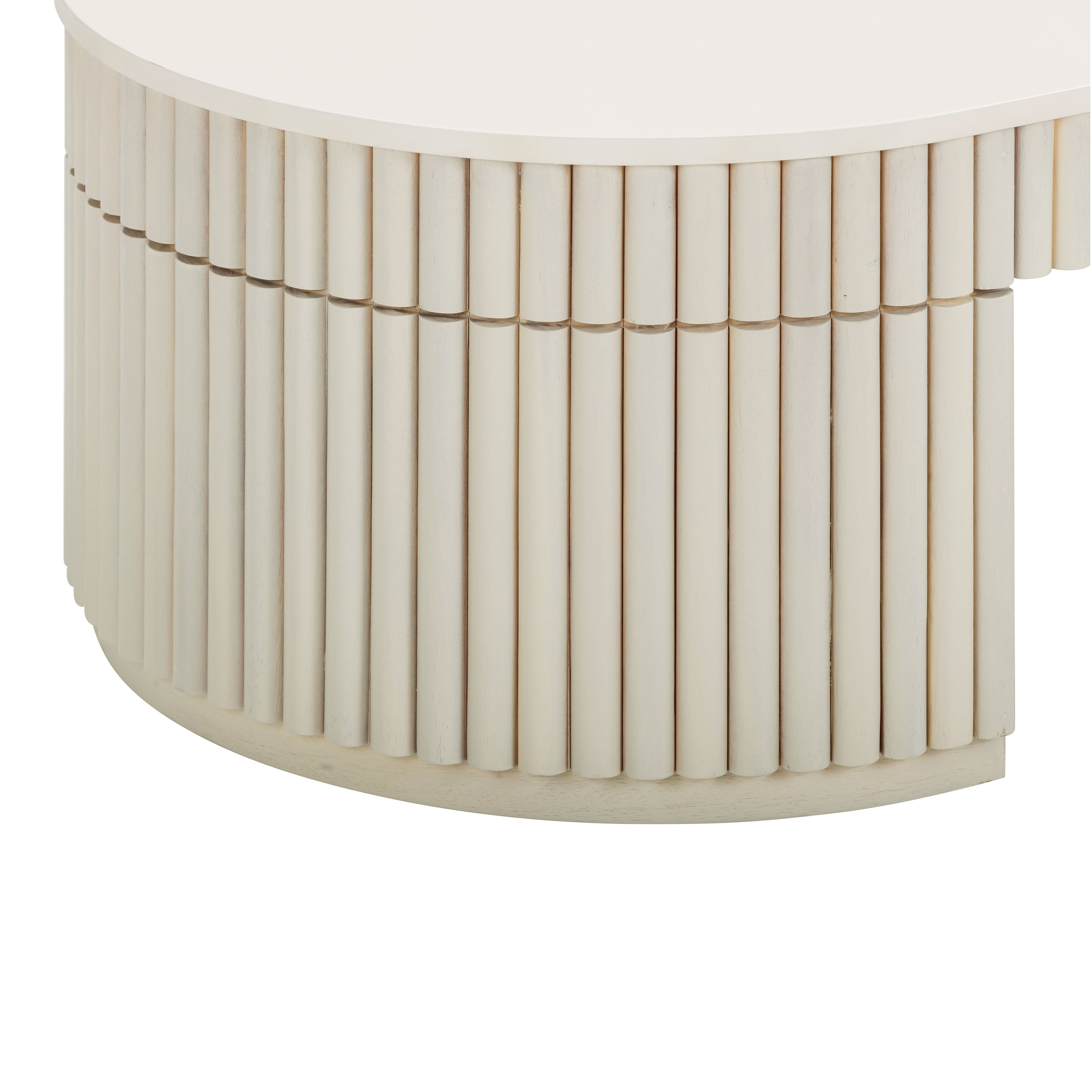 Bella 48 Cream Oval Coffee Table