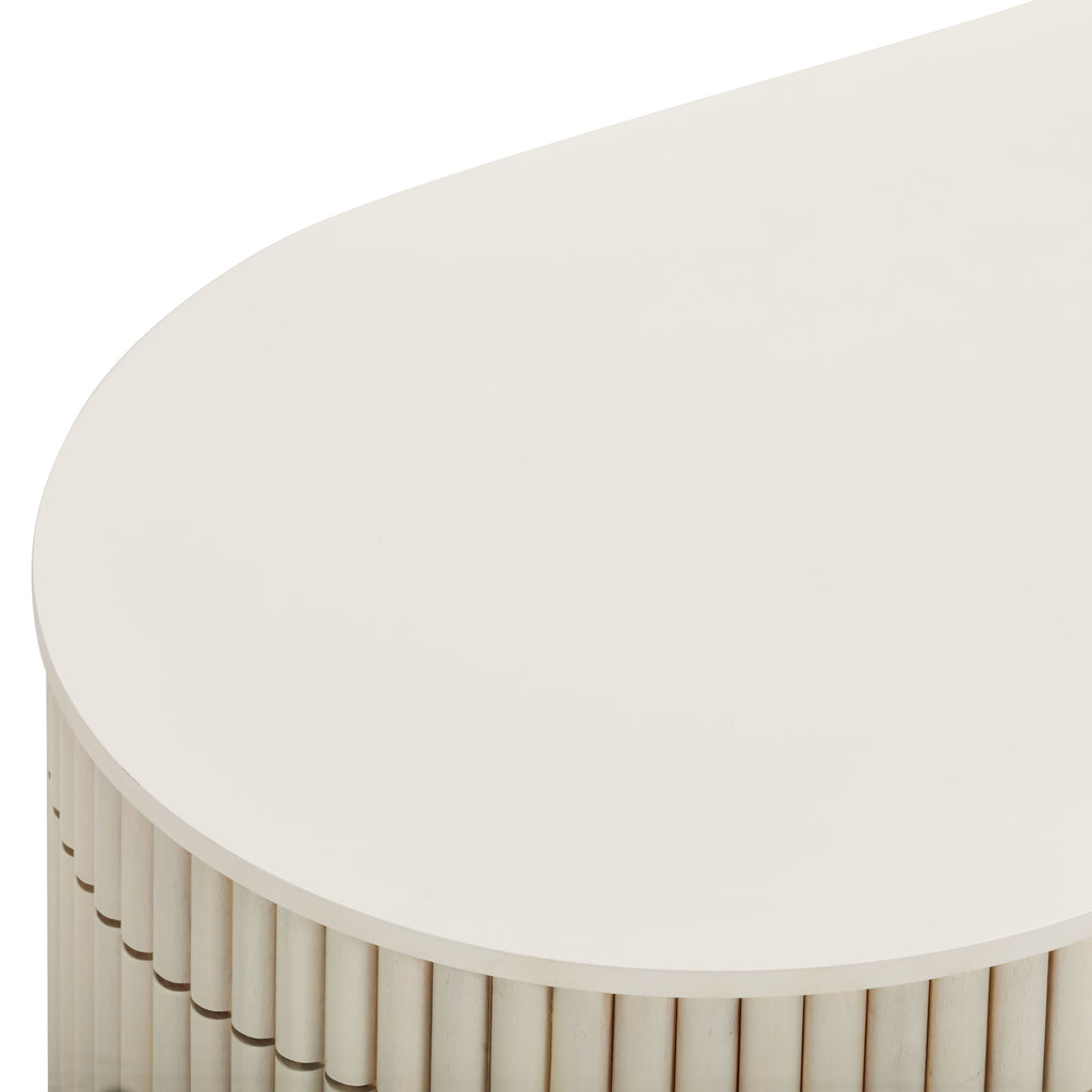 Bella 48 Cream Oval Coffee Table