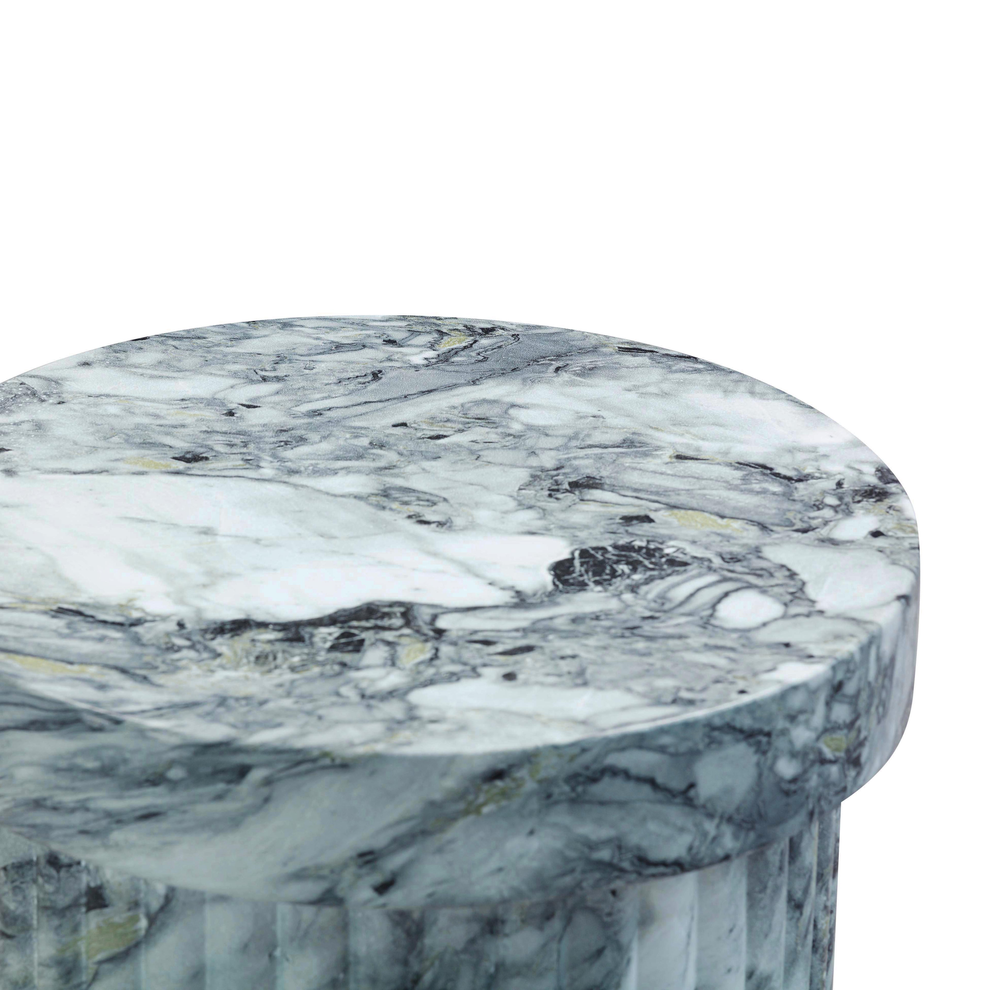 Serafina Faux Marble Concrete Indoor / Outdoor Side Table
