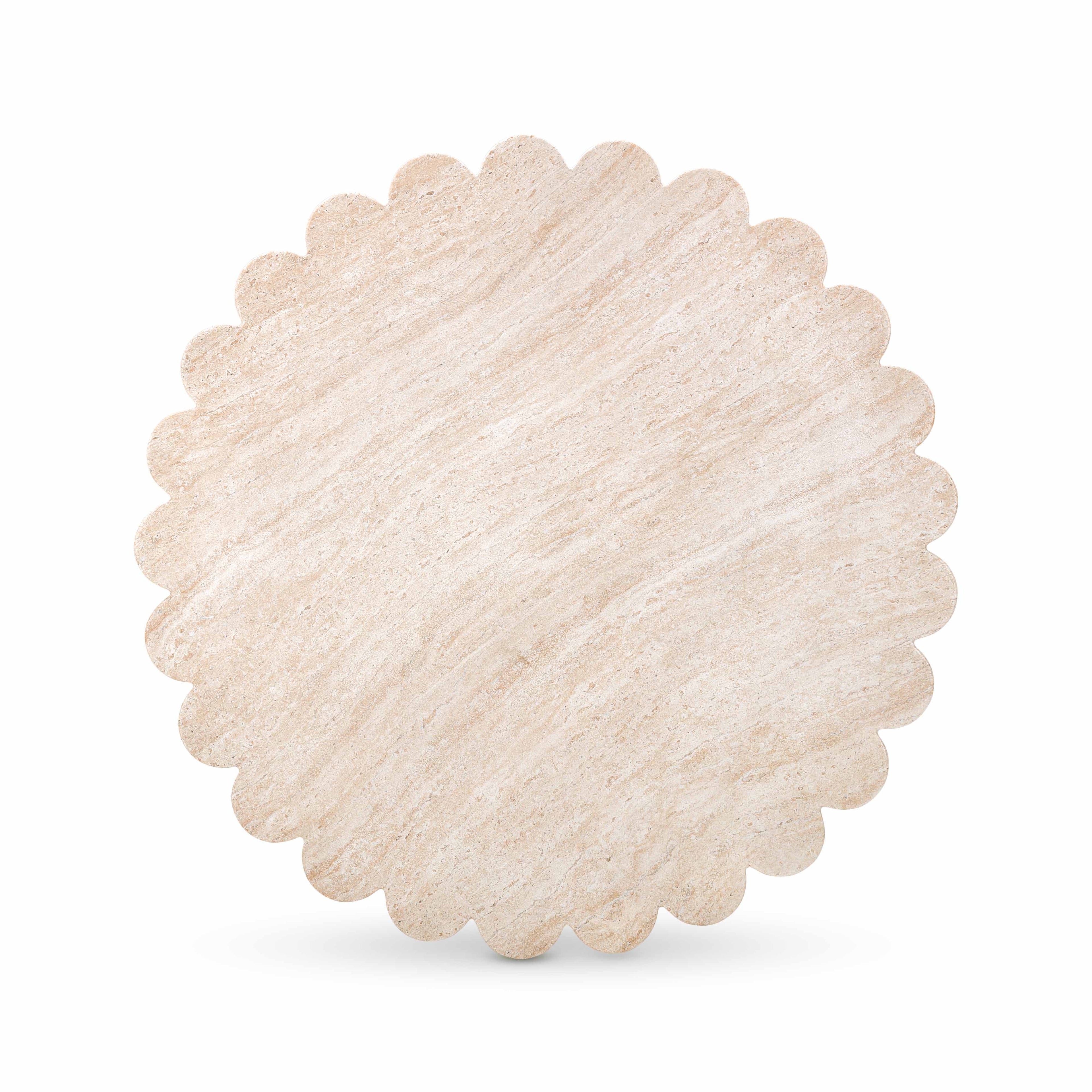 Blossom 36 Washed Faux Travertine Finish Indoor/Outdoor Round Coffee Table