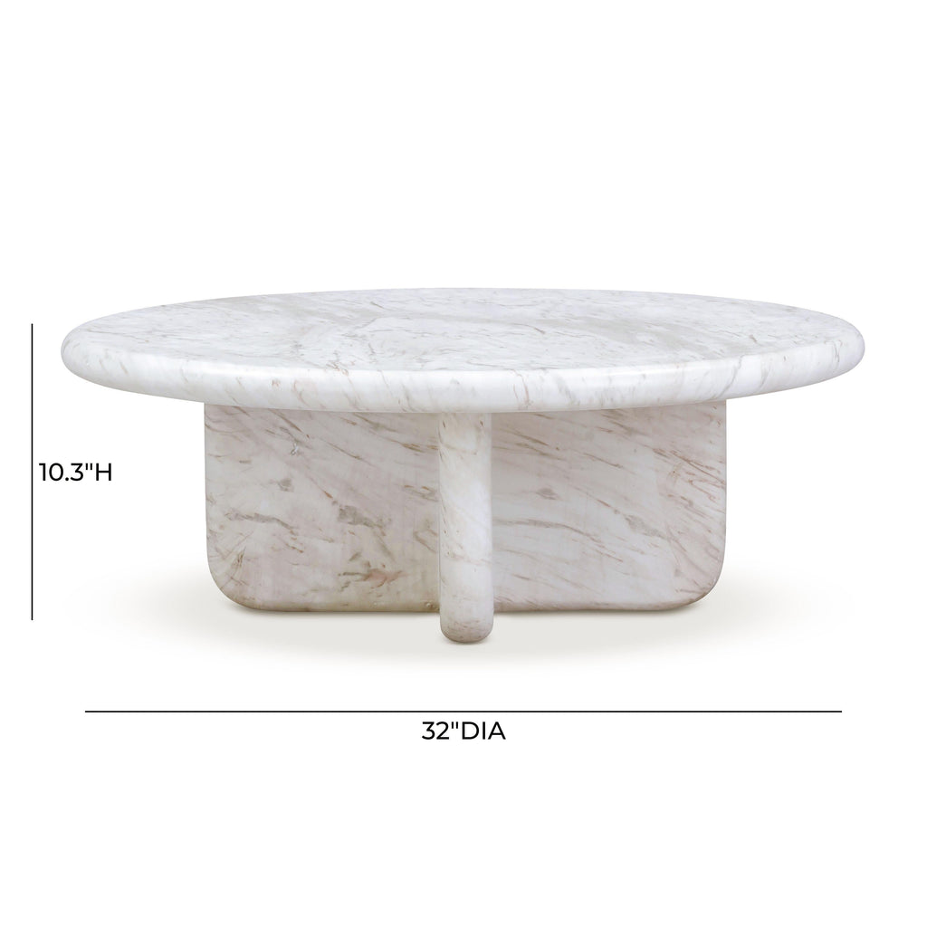 Juju 2-Piece Faux Marble Indoor/Outdoor Nesting Coffee Table Set