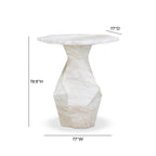 Esme Faux Marble Indoor / Outdoor Round Side Table
