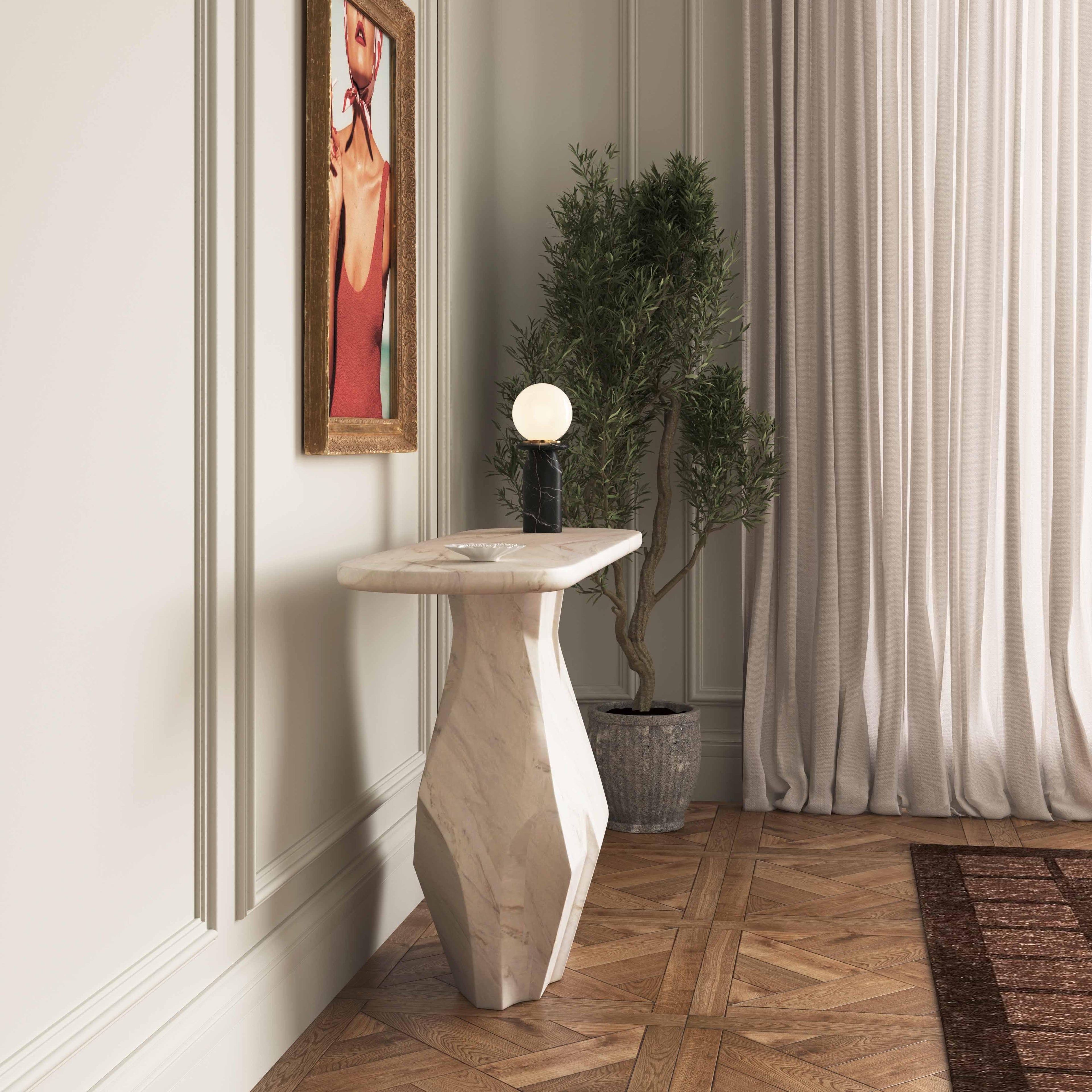Esme 54 Faux Marble Indoor / Outdoor Long Console Table