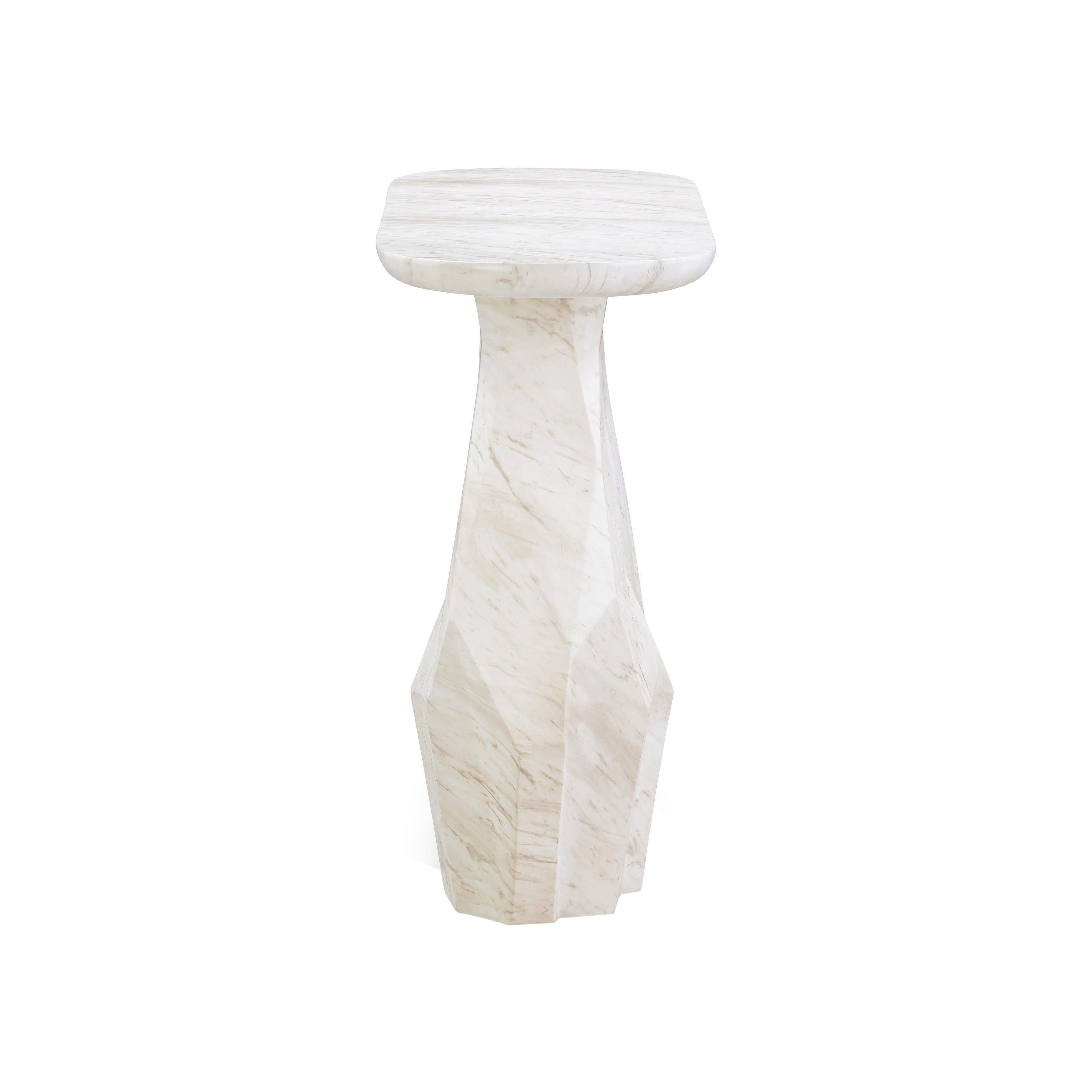 Esme 54 Faux Marble Indoor / Outdoor Long Console Table