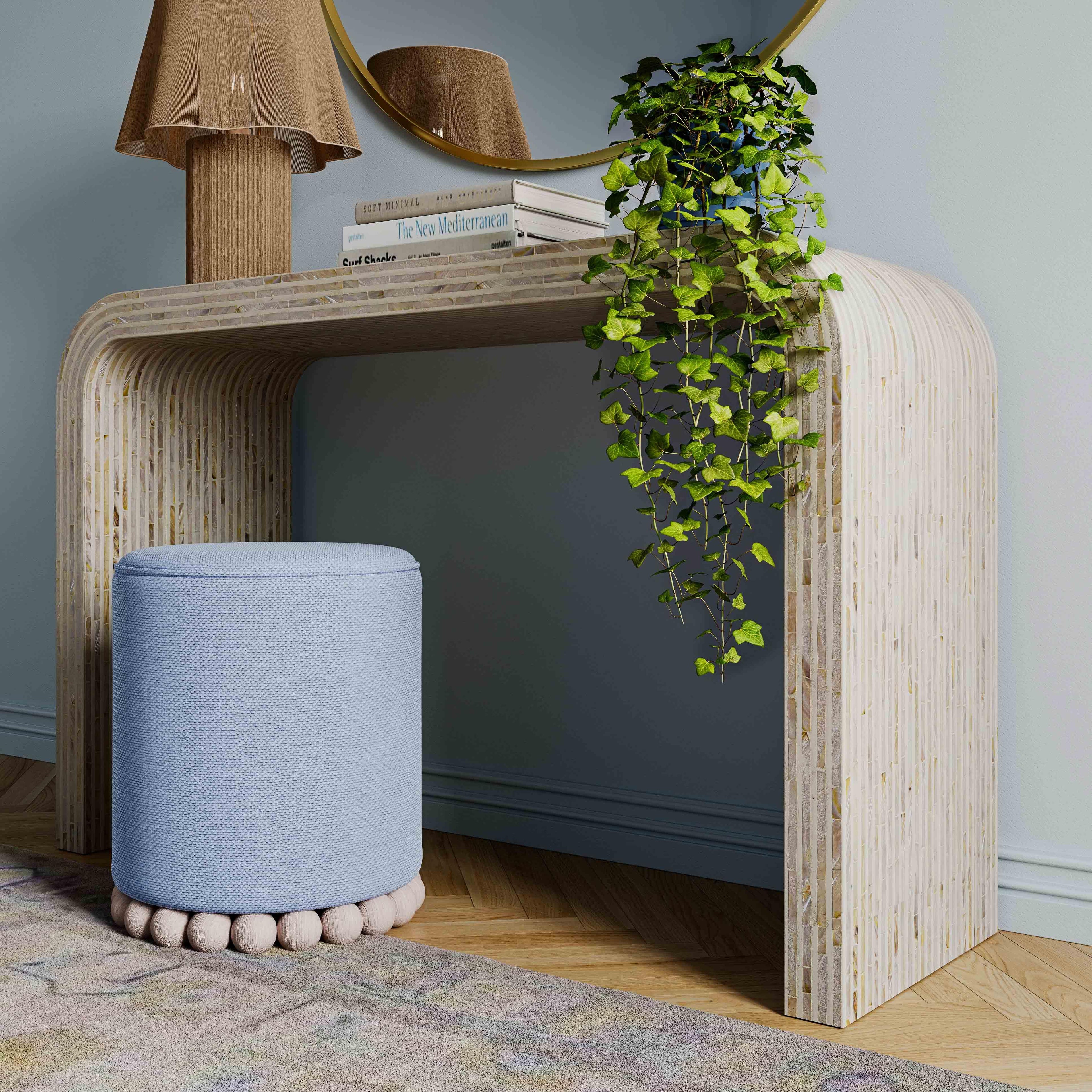 Opus 43 Cream Capiz Shell Console Table