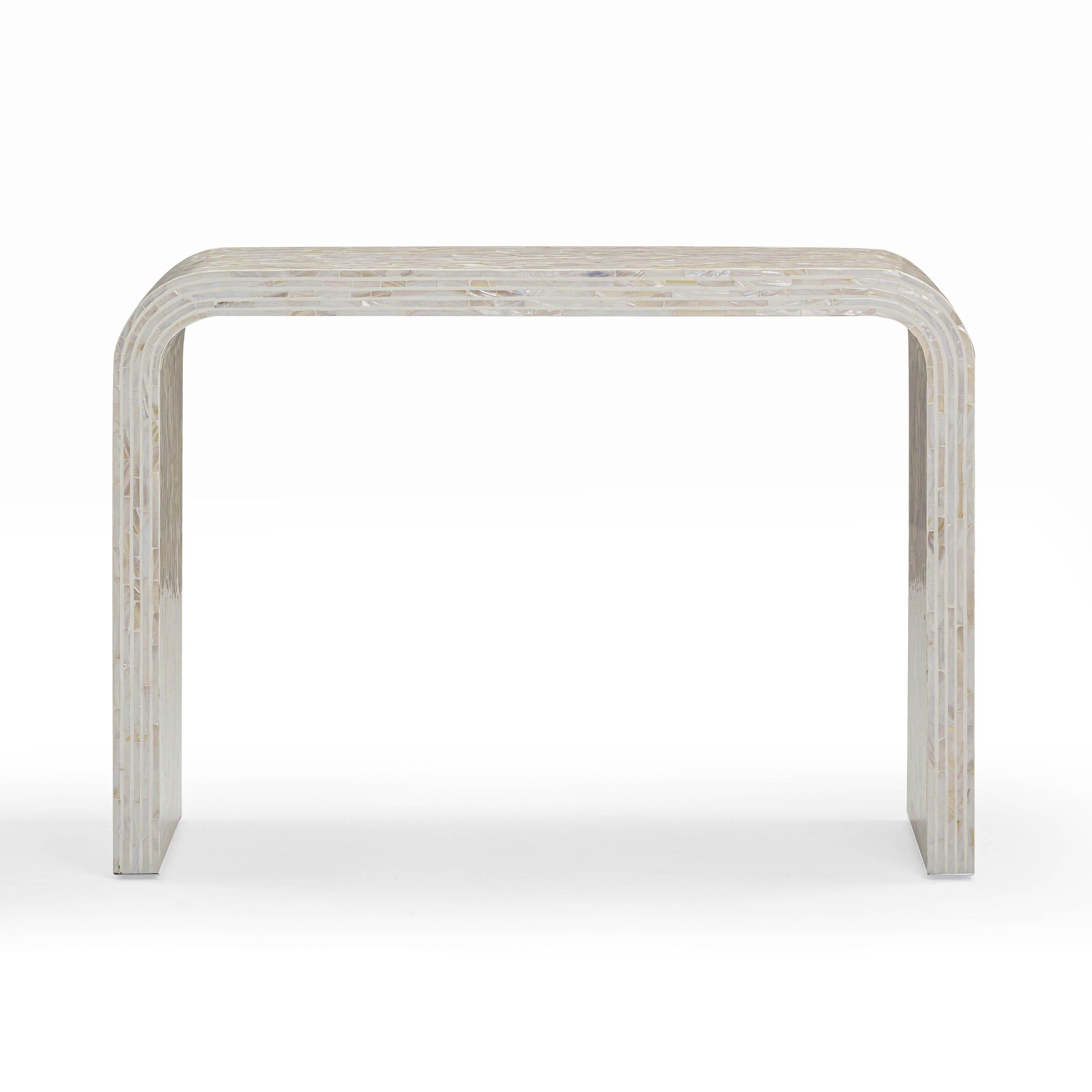 Opus 43 Cream Capiz Shell Console Table