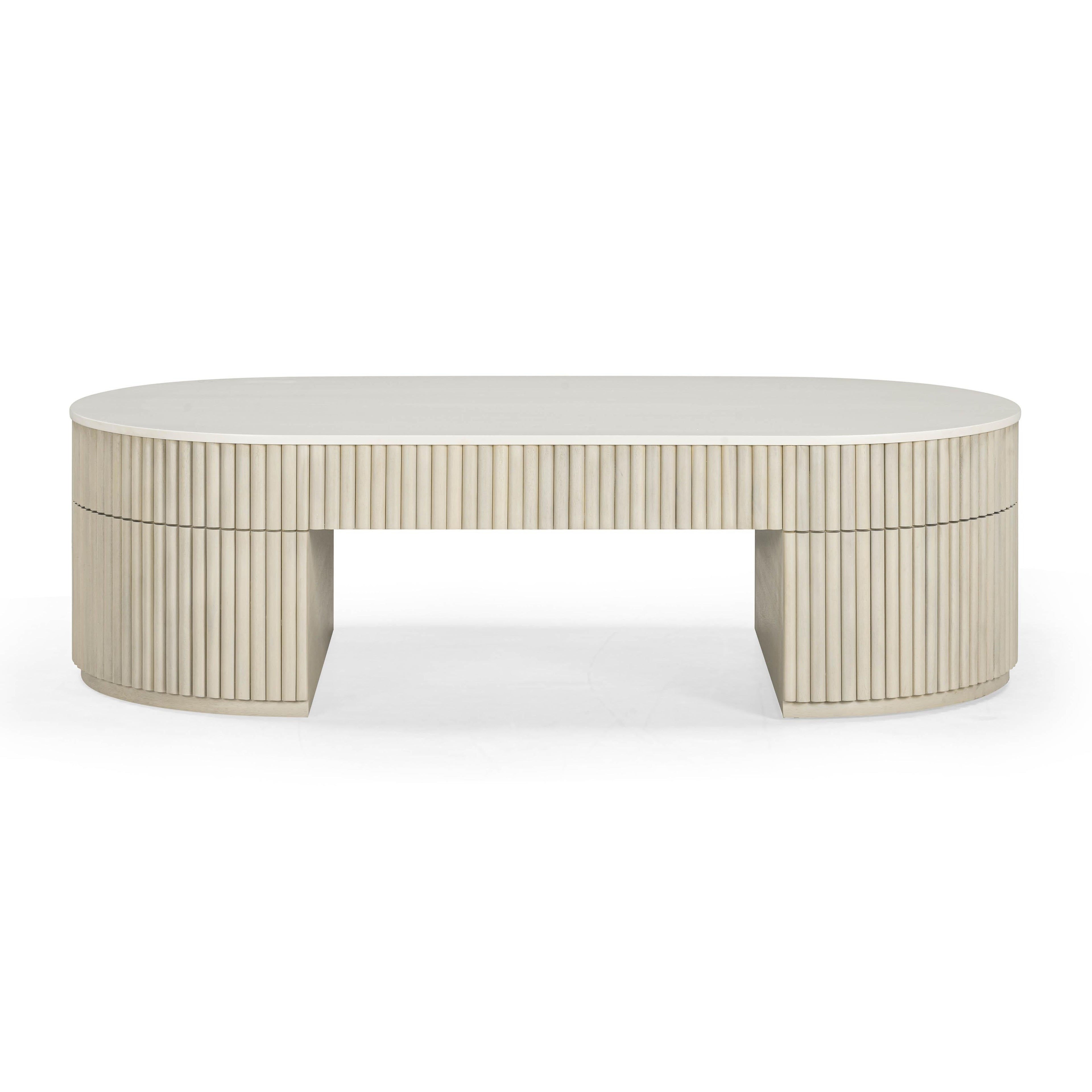 Bella 52 Cream Large Storage Coffee Table