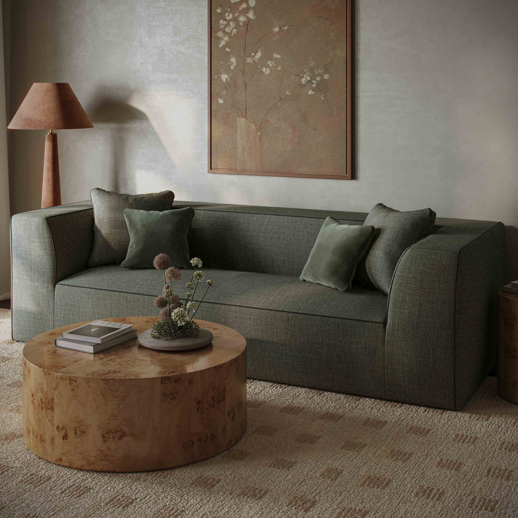 Fig 36 Natural Burl Drum Round Coffee Table