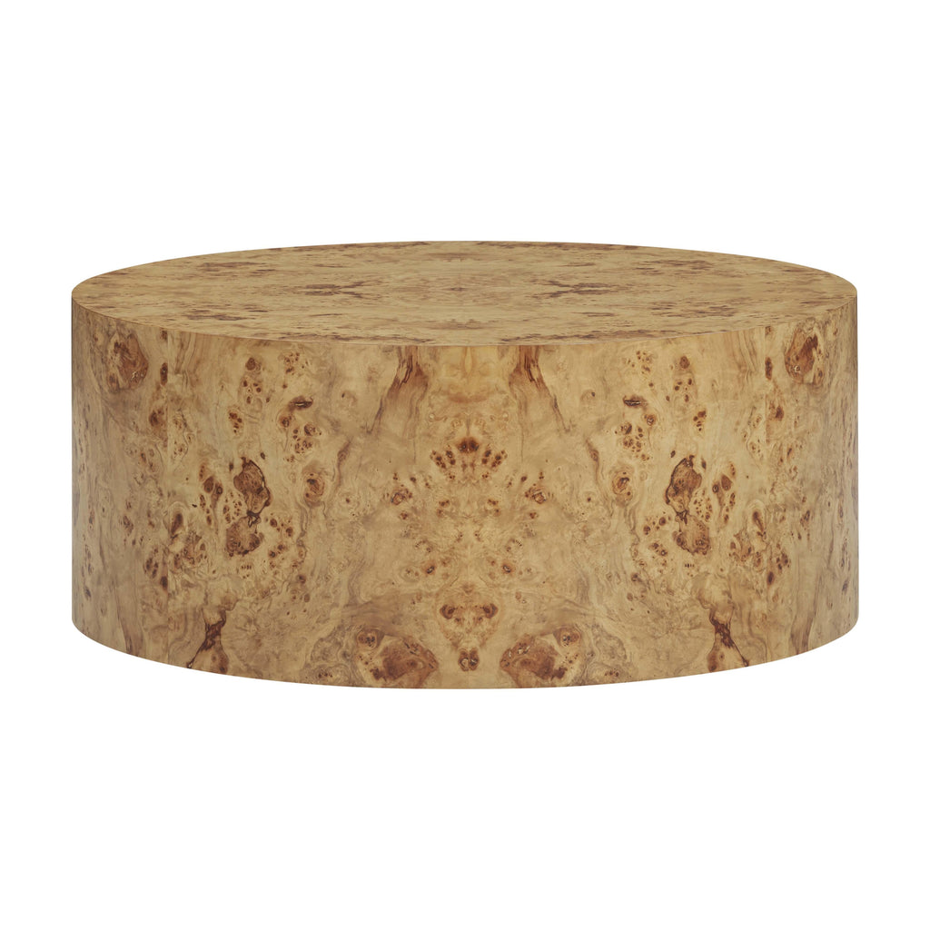 Fig 36 Natural Burl Drum Round Coffee Table