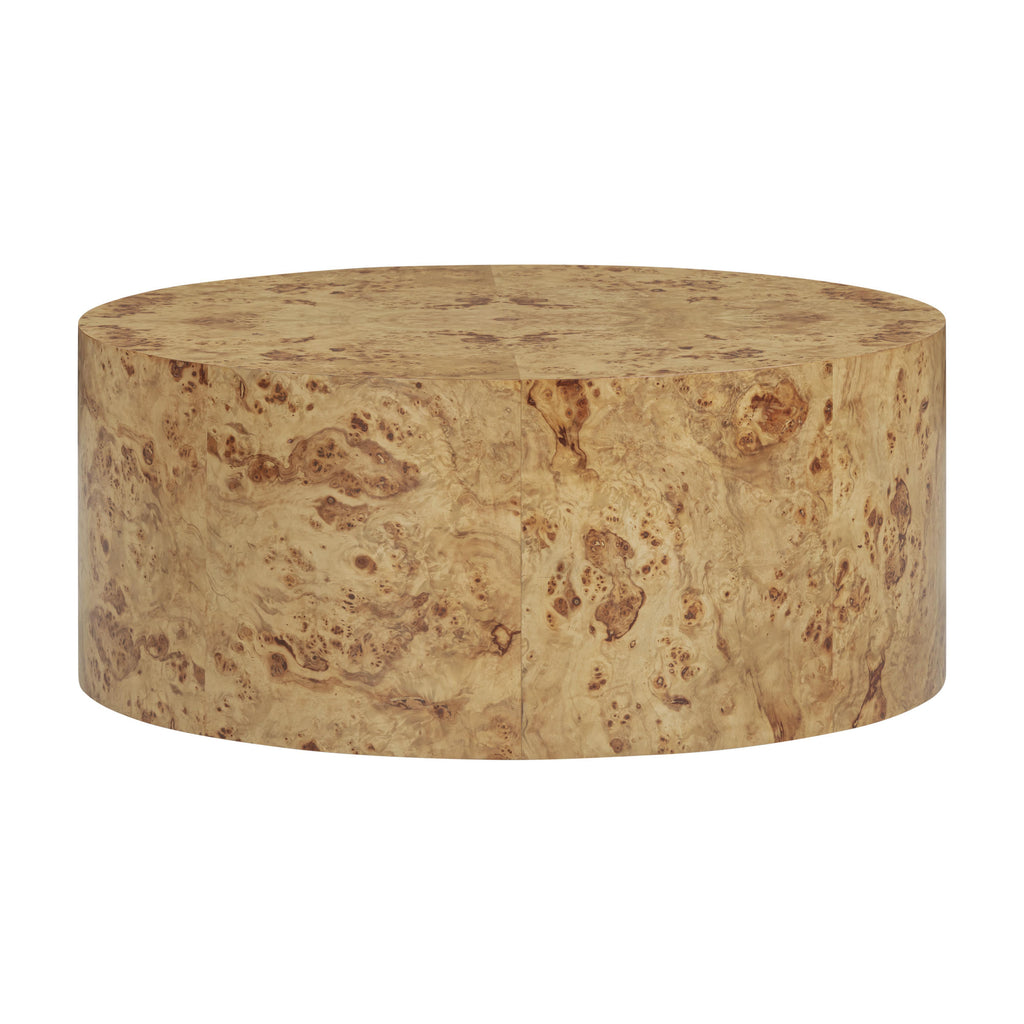 Fig 36 Natural Burl Drum Round Coffee Table