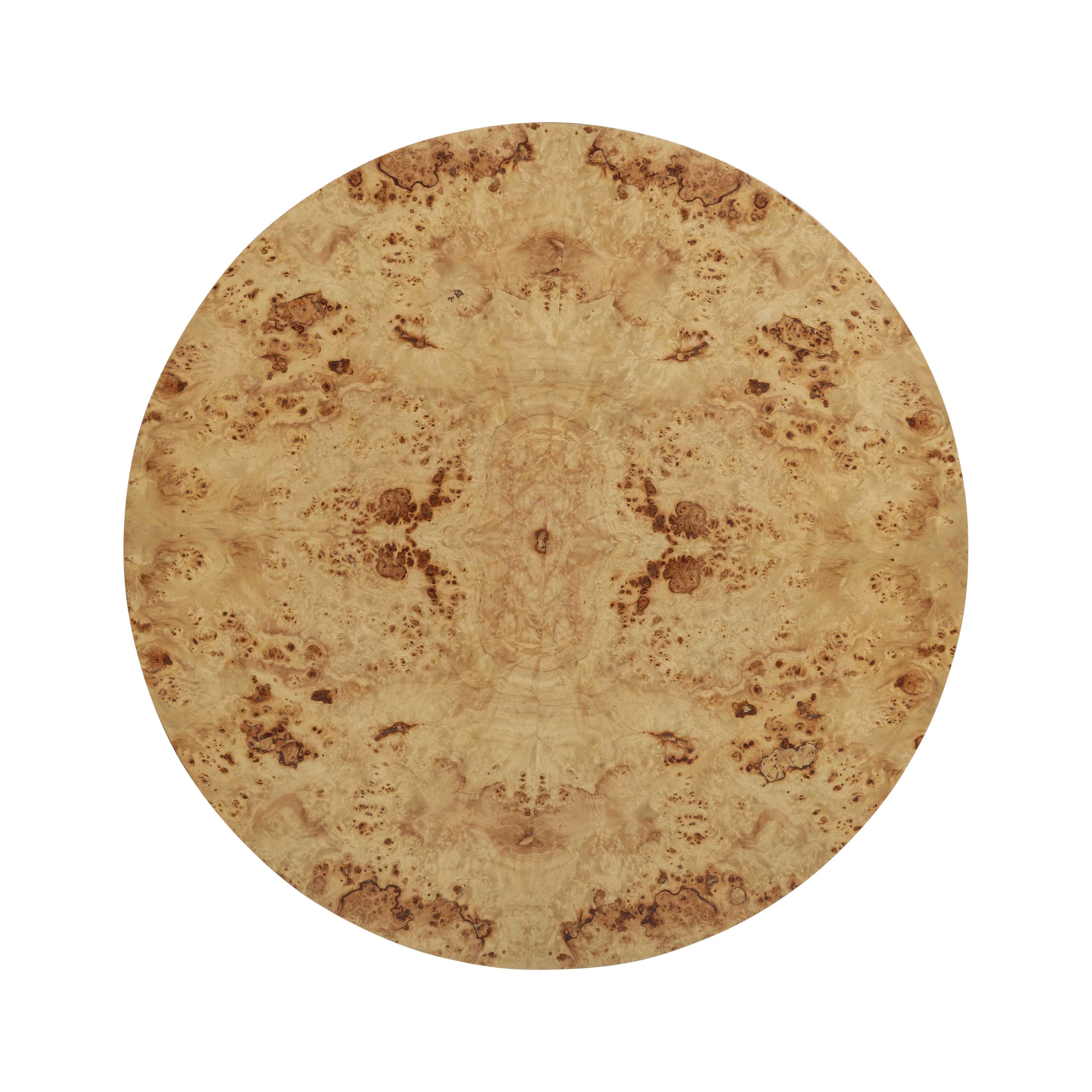 Fig 36 Natural Burl Drum Round Coffee Table
