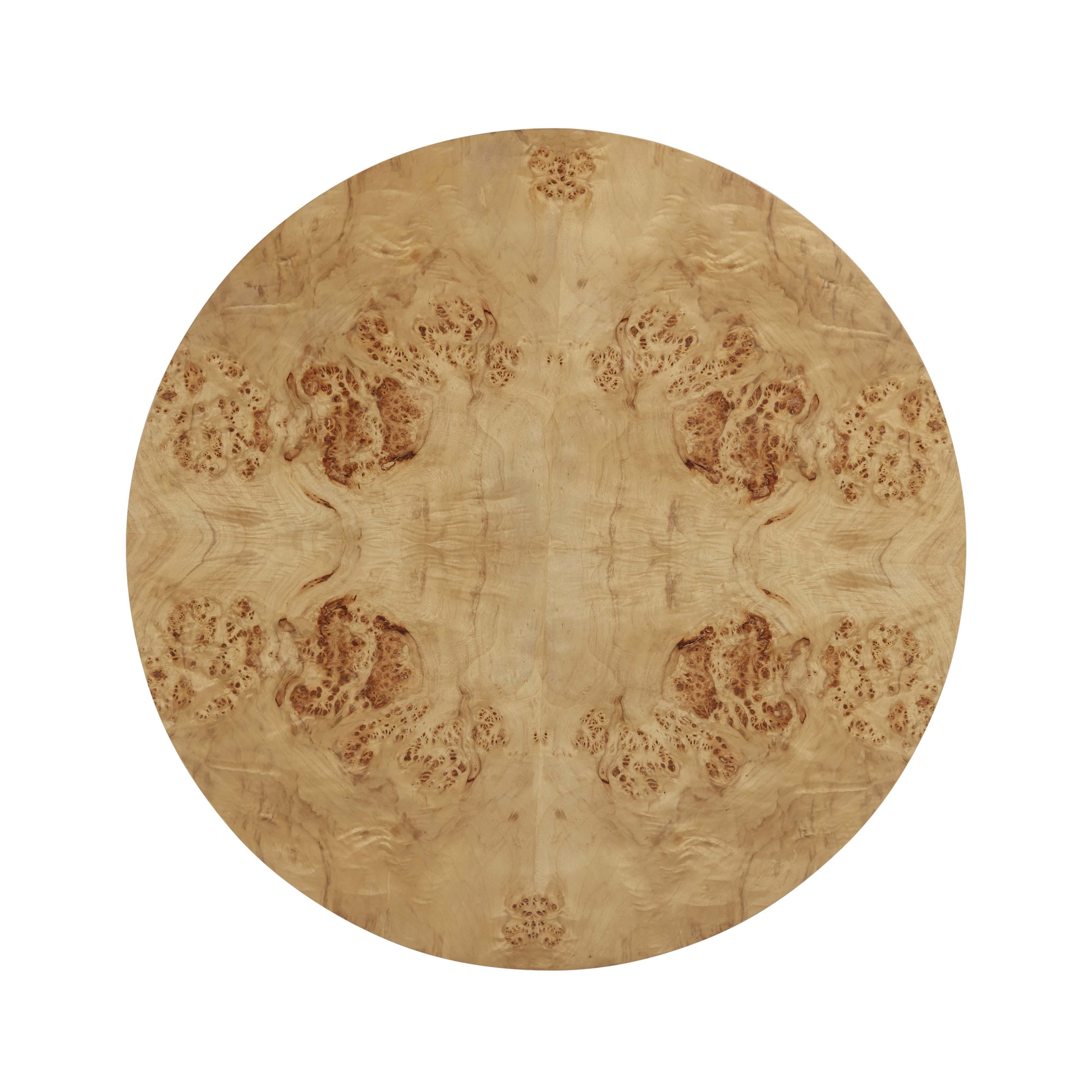 Fig 36 Natural Burl Drum Round Coffee Table