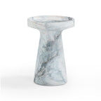 Zara Faux Aegean Marble Indoor/Outdoor Side Table