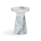 Zara Faux Aegean Marble Indoor/Outdoor Side Table