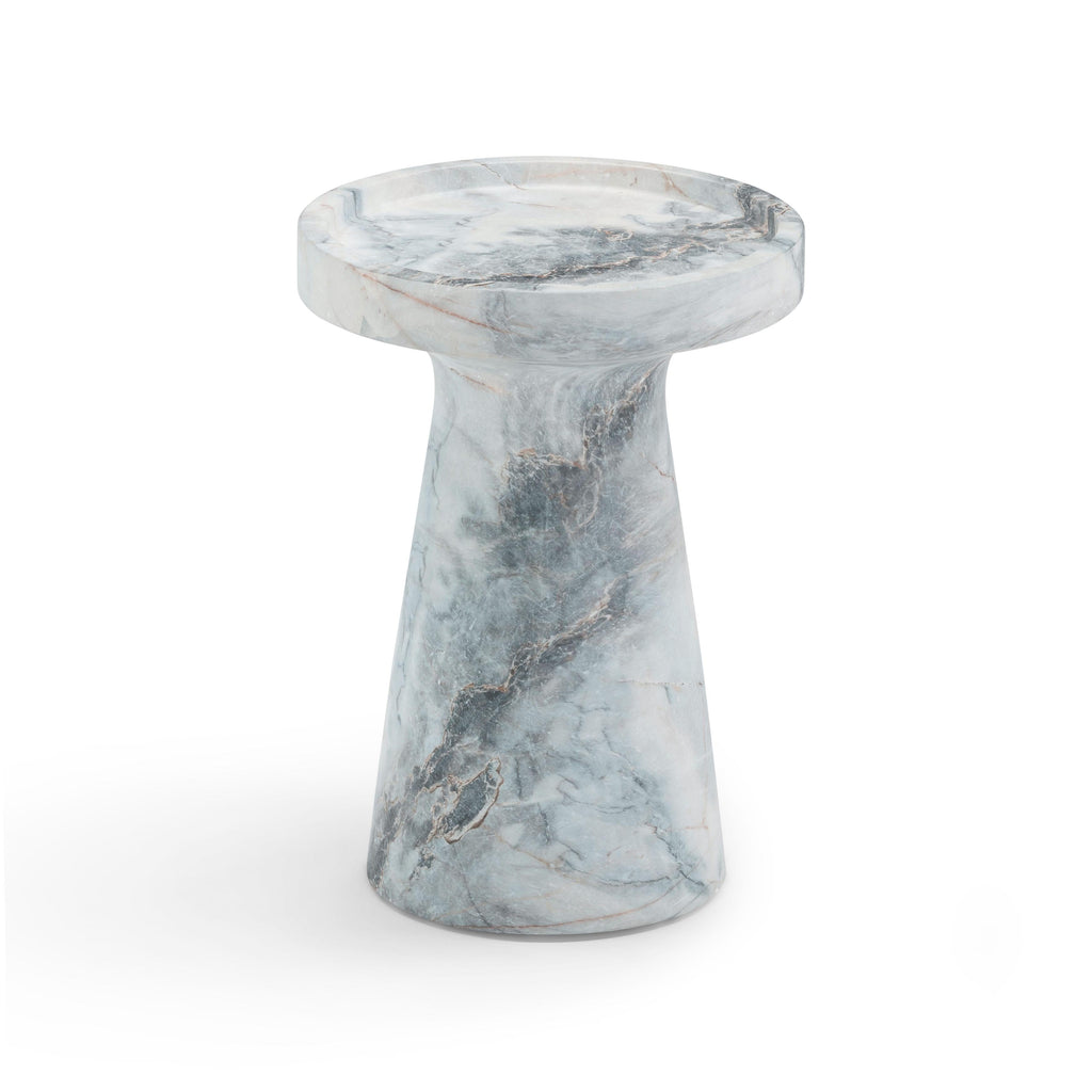 Zara Faux Aegean Marble Indoor/Outdoor Side Table