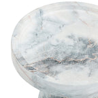 Zara Faux Aegean Marble Indoor/Outdoor Side Table