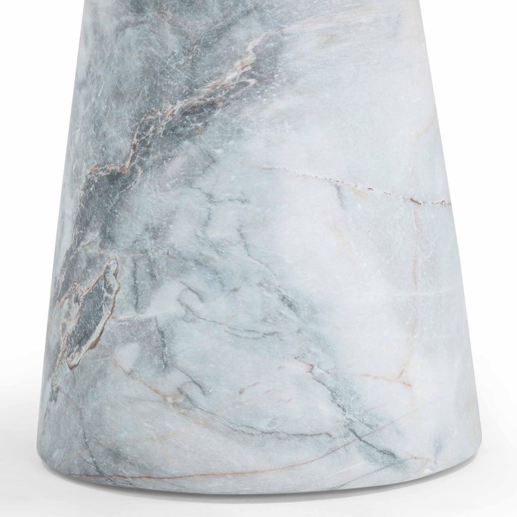 Zara Faux Aegean Marble Indoor/Outdoor Side Table